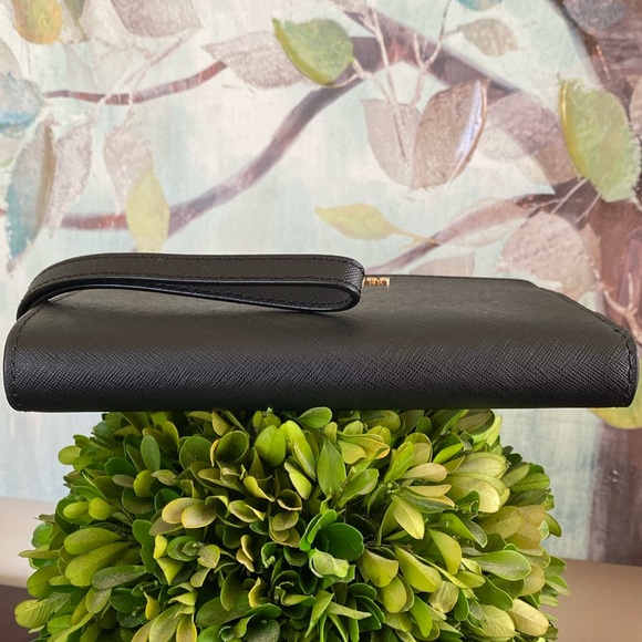 MICHAEL KORS SAFFIANO 🖤BLACK🖤 LEATHER MEDIUM SATCHEL BAG & WALLET SET 🌟EUC🌟 - Picture 15 of 17